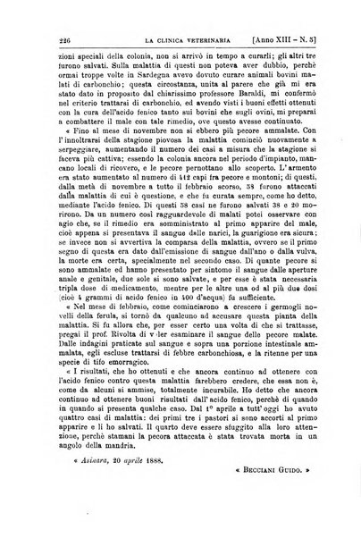 La clinica veterinaria rivista di medicina e chirurgia pratica degli animali domestici