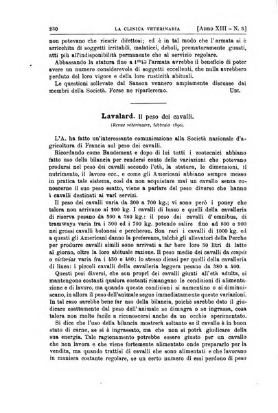 La clinica veterinaria rivista di medicina e chirurgia pratica degli animali domestici