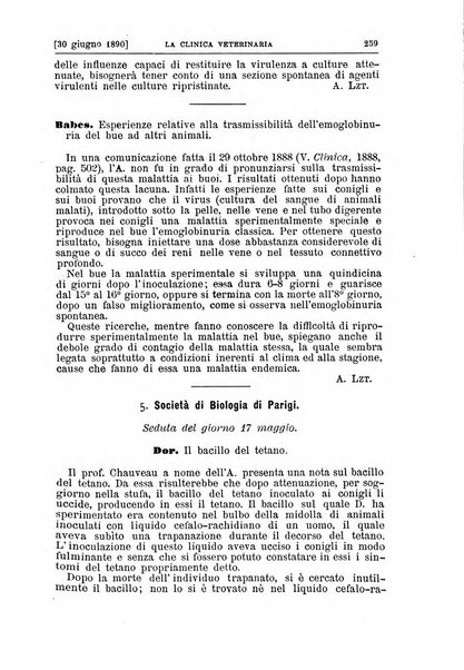 La clinica veterinaria rivista di medicina e chirurgia pratica degli animali domestici