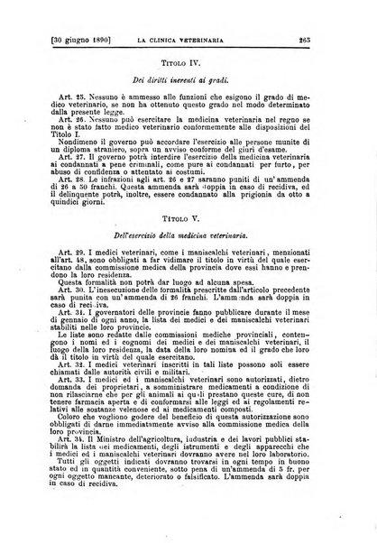 La clinica veterinaria rivista di medicina e chirurgia pratica degli animali domestici