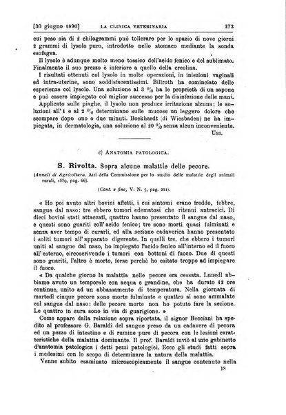 La clinica veterinaria rivista di medicina e chirurgia pratica degli animali domestici