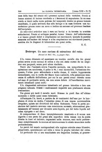 La clinica veterinaria rivista di medicina e chirurgia pratica degli animali domestici