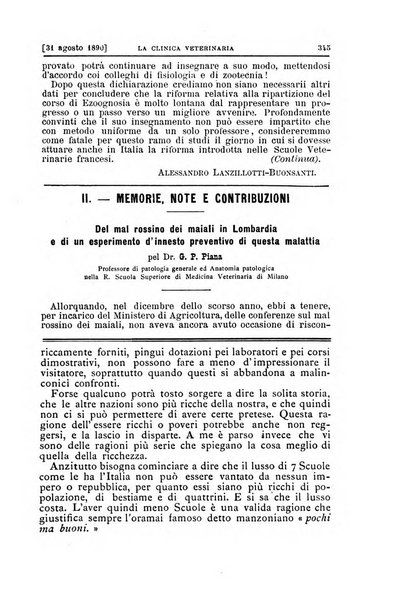 La clinica veterinaria rivista di medicina e chirurgia pratica degli animali domestici