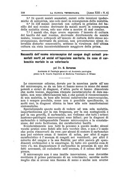 La clinica veterinaria rivista di medicina e chirurgia pratica degli animali domestici