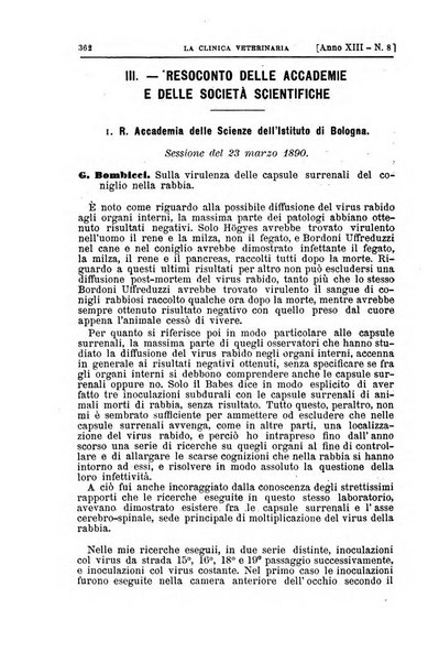 La clinica veterinaria rivista di medicina e chirurgia pratica degli animali domestici