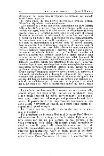 La clinica veterinaria rivista di medicina e chirurgia pratica degli animali domestici