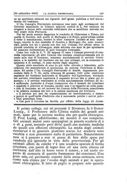 La clinica veterinaria rivista di medicina e chirurgia pratica degli animali domestici