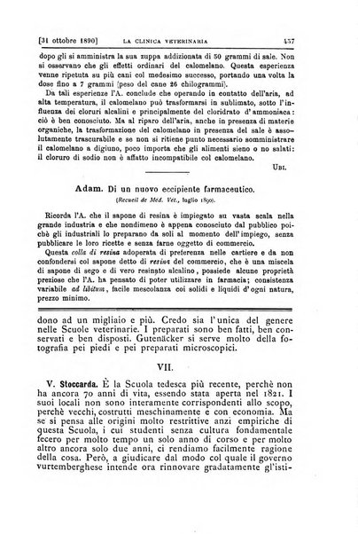 La clinica veterinaria rivista di medicina e chirurgia pratica degli animali domestici