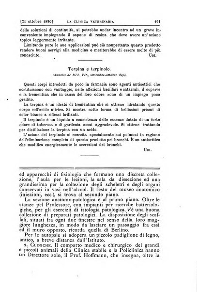 La clinica veterinaria rivista di medicina e chirurgia pratica degli animali domestici