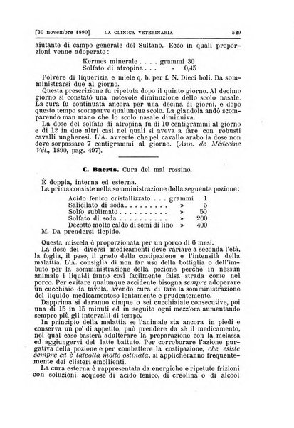 La clinica veterinaria rivista di medicina e chirurgia pratica degli animali domestici