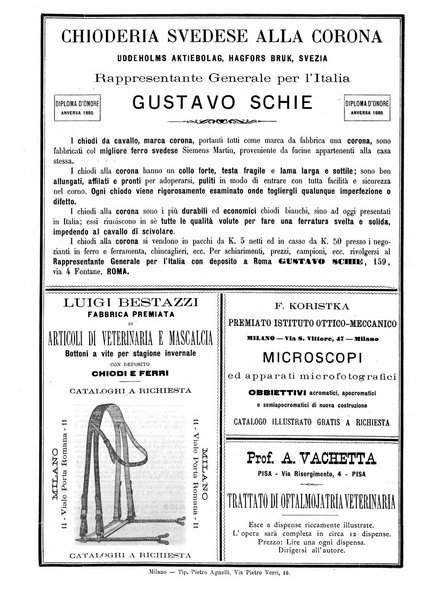 La clinica veterinaria rivista di medicina e chirurgia pratica degli animali domestici