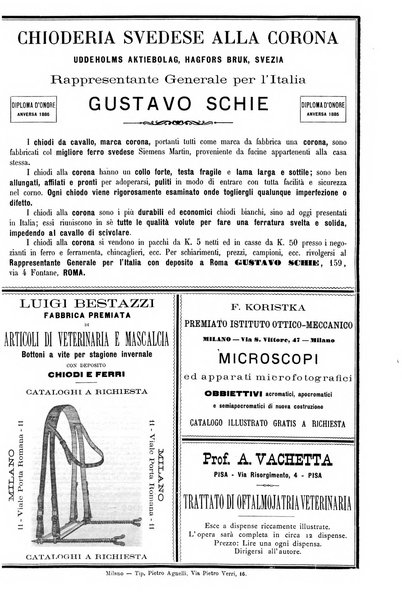 La clinica veterinaria rivista di medicina e chirurgia pratica degli animali domestici