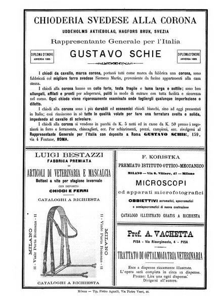 La clinica veterinaria rivista di medicina e chirurgia pratica degli animali domestici