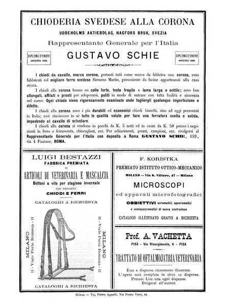 La clinica veterinaria rivista di medicina e chirurgia pratica degli animali domestici