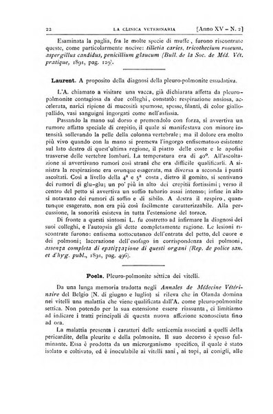 La clinica veterinaria rivista di medicina e chirurgia pratica degli animali domestici