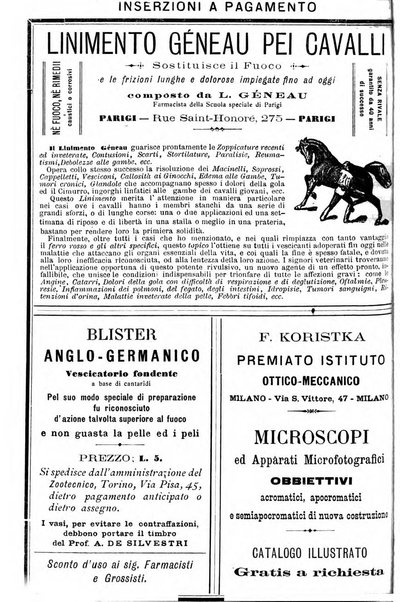 La clinica veterinaria rivista di medicina e chirurgia pratica degli animali domestici