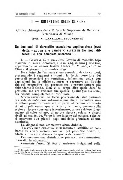 La clinica veterinaria rivista di medicina e chirurgia pratica degli animali domestici