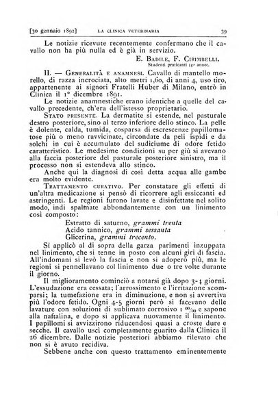 La clinica veterinaria rivista di medicina e chirurgia pratica degli animali domestici