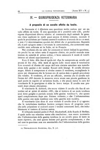 La clinica veterinaria rivista di medicina e chirurgia pratica degli animali domestici