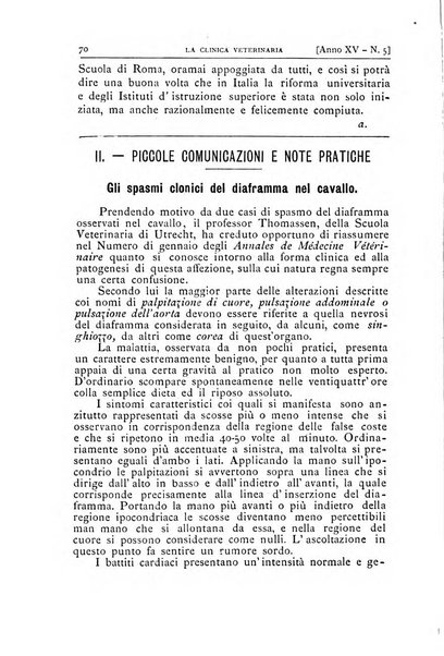 La clinica veterinaria rivista di medicina e chirurgia pratica degli animali domestici