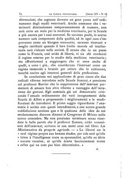 La clinica veterinaria rivista di medicina e chirurgia pratica degli animali domestici