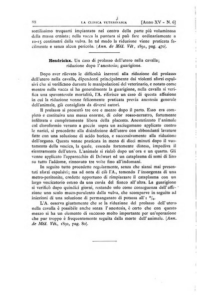 La clinica veterinaria rivista di medicina e chirurgia pratica degli animali domestici