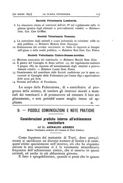 La clinica veterinaria rivista di medicina e chirurgia pratica degli animali domestici