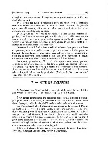 La clinica veterinaria rivista di medicina e chirurgia pratica degli animali domestici