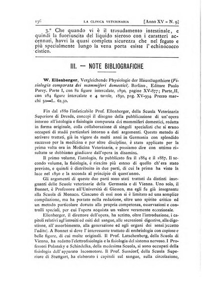 La clinica veterinaria rivista di medicina e chirurgia pratica degli animali domestici