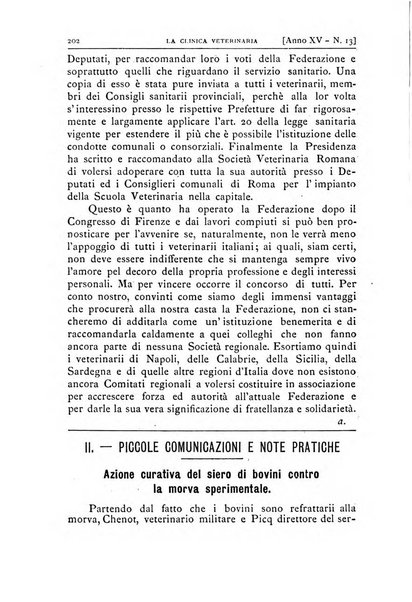 La clinica veterinaria rivista di medicina e chirurgia pratica degli animali domestici