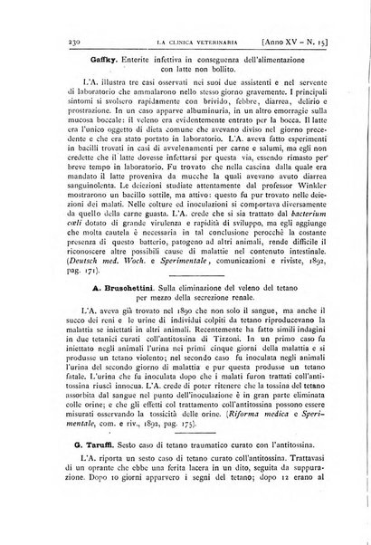 La clinica veterinaria rivista di medicina e chirurgia pratica degli animali domestici