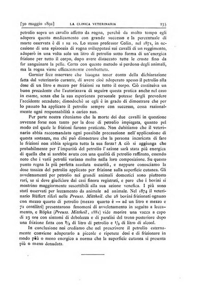 La clinica veterinaria rivista di medicina e chirurgia pratica degli animali domestici