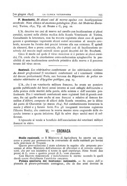 La clinica veterinaria rivista di medicina e chirurgia pratica degli animali domestici