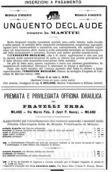 La clinica veterinaria rivista di medicina e chirurgia pratica degli animali domestici