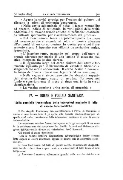 La clinica veterinaria rivista di medicina e chirurgia pratica degli animali domestici