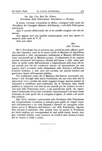 La clinica veterinaria rivista di medicina e chirurgia pratica degli animali domestici