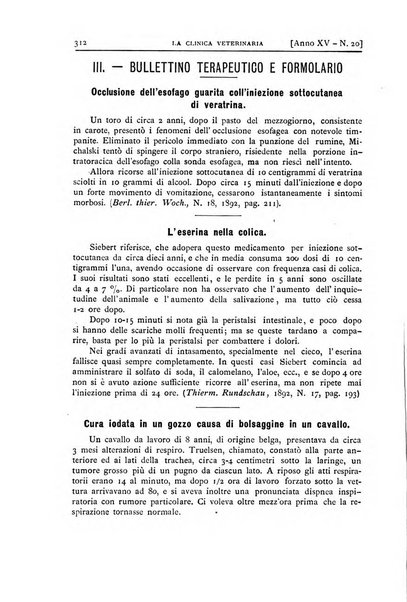 La clinica veterinaria rivista di medicina e chirurgia pratica degli animali domestici