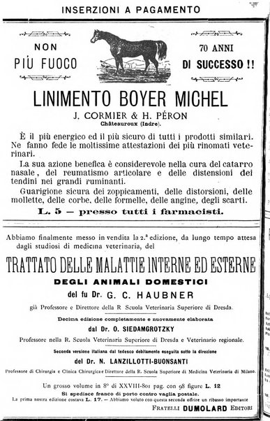 La clinica veterinaria rivista di medicina e chirurgia pratica degli animali domestici