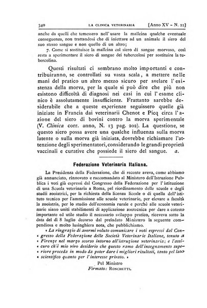 La clinica veterinaria rivista di medicina e chirurgia pratica degli animali domestici