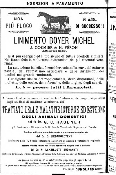 La clinica veterinaria rivista di medicina e chirurgia pratica degli animali domestici