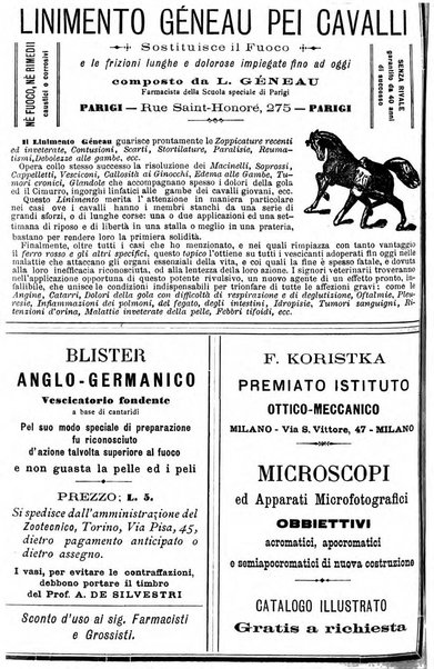 La clinica veterinaria rivista di medicina e chirurgia pratica degli animali domestici