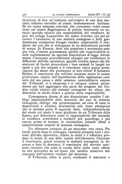 La clinica veterinaria rivista di medicina e chirurgia pratica degli animali domestici