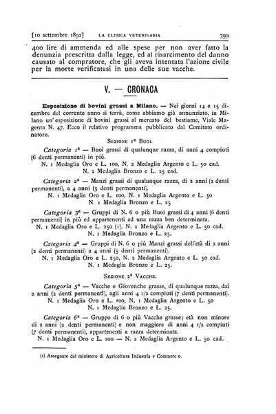 La clinica veterinaria rivista di medicina e chirurgia pratica degli animali domestici