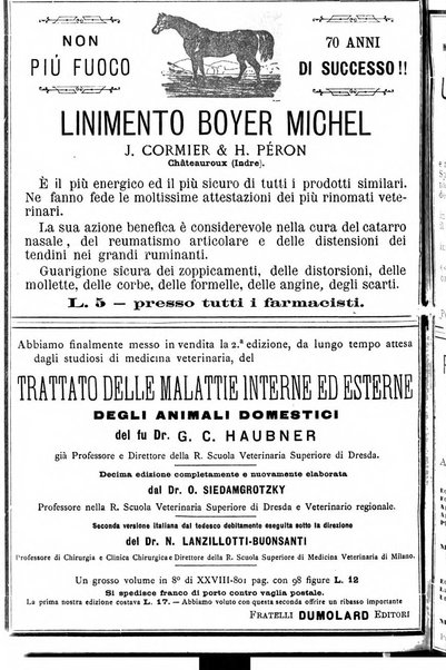 La clinica veterinaria rivista di medicina e chirurgia pratica degli animali domestici