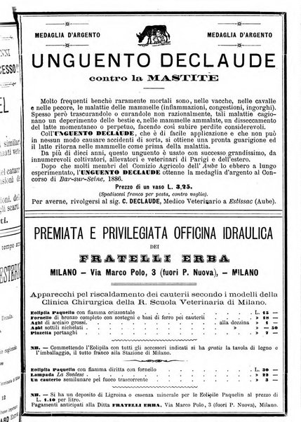 La clinica veterinaria rivista di medicina e chirurgia pratica degli animali domestici