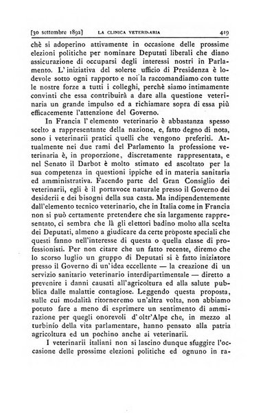 La clinica veterinaria rivista di medicina e chirurgia pratica degli animali domestici