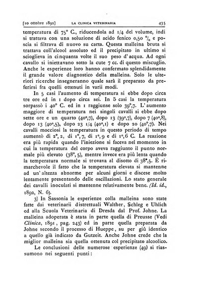 La clinica veterinaria rivista di medicina e chirurgia pratica degli animali domestici