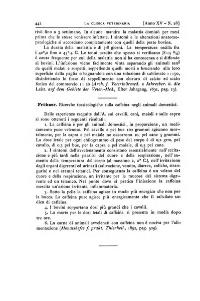 La clinica veterinaria rivista di medicina e chirurgia pratica degli animali domestici