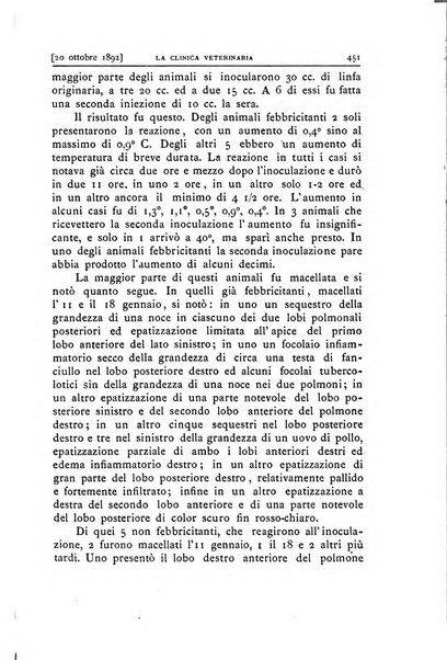 La clinica veterinaria rivista di medicina e chirurgia pratica degli animali domestici