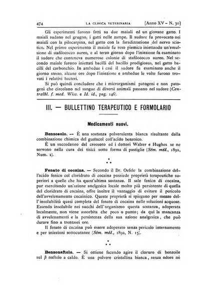 La clinica veterinaria rivista di medicina e chirurgia pratica degli animali domestici